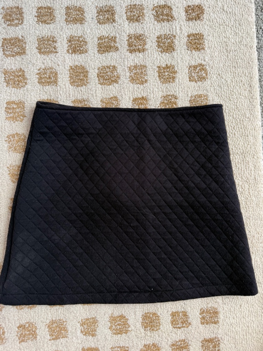 GB GIRLS (Nordstrom) Black Quilted A-Line Mini Skirt